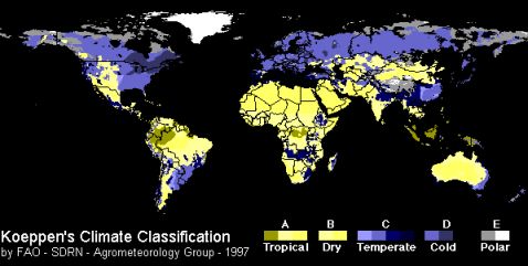 Climate Classification - Blue Yellow