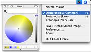 Color Oracle Deuteranopia Settings