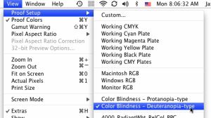 Photoshop CS4 Color Blindness Option